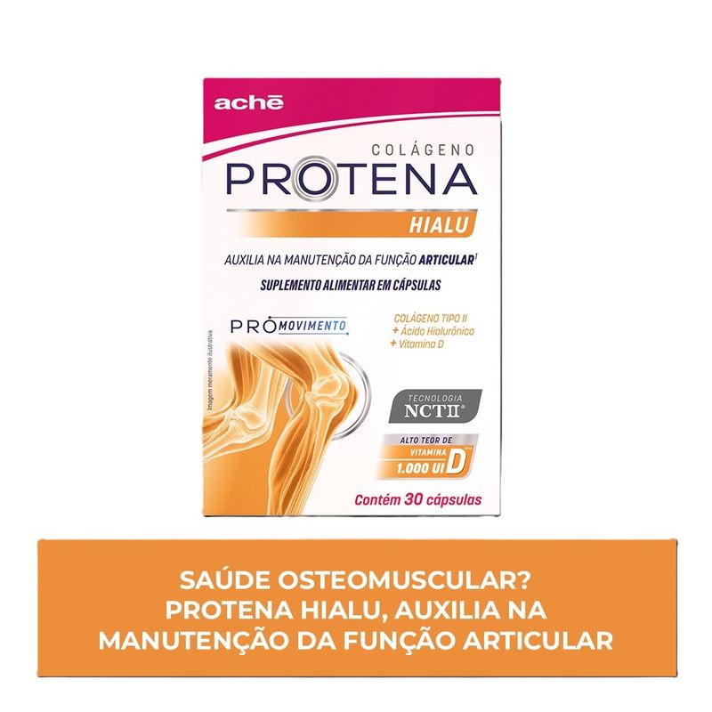 Suplemento Alimentar Protena Plus D 1000UI Colágeno Tipo II Cápsula 30 Unidades