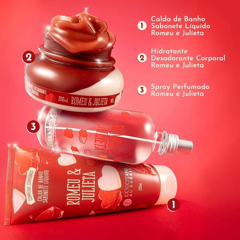 Calda de Banho Sabonete Líquido Romeu e Julieta L'Occitane Au Brésil 200mL