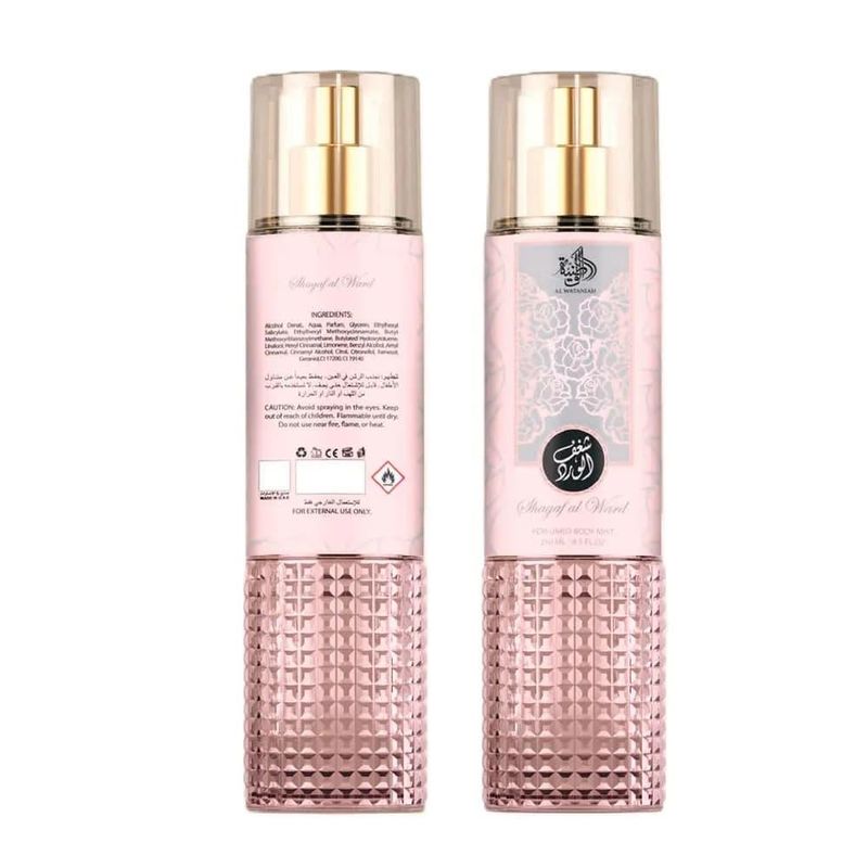 Body Mist Shagaf Al Ward Feminino Al Wataniah 250ml