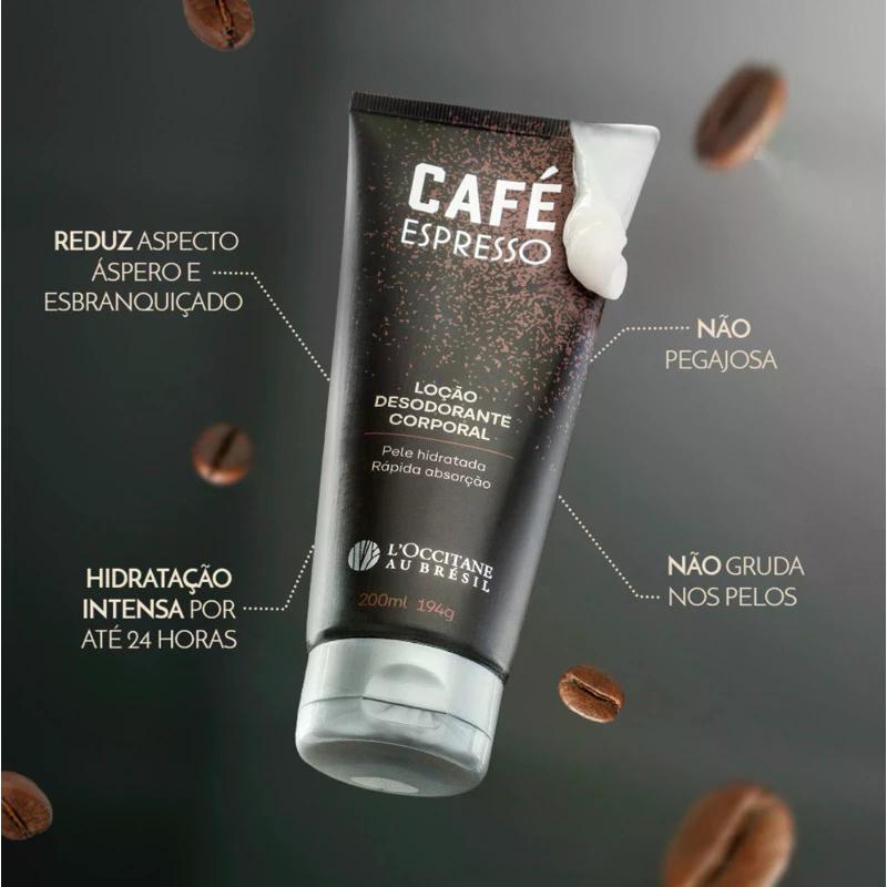 Loção Desodorante Corporal Café Espresso L'Occitane Au Brésil 200ml