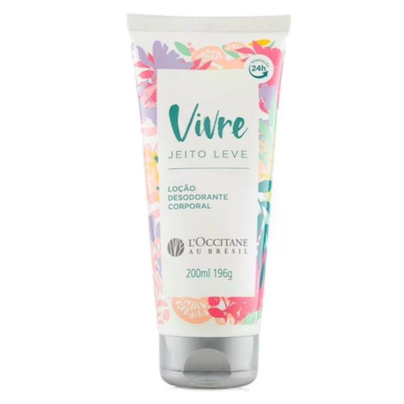 Loção Desodorante Corporal Vivre Jeito Leve L'Occitane Au Brésil 200ml