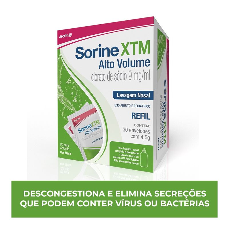 Sorine XTM Alto Volume 9mg/ml Refil Achê 30 Envelopes - 4,5g