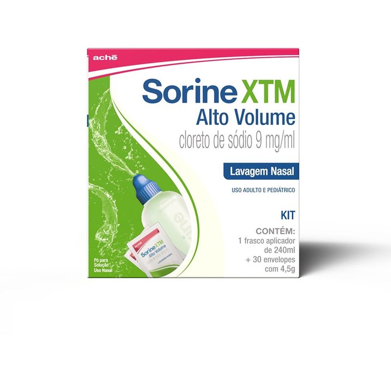 Kit Sorine XTM Alto Volume 9mg/ml Aplicador 240ml + 30 Envelopes 4,5g