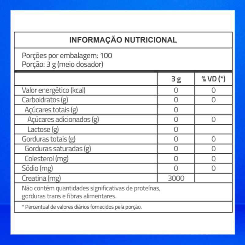 Creatina 100% Pura Neutro Catarinense Nutrição 300g