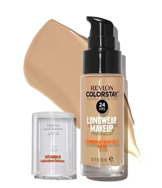Base Líquida Colorstay 24 Horas Pele Mista à Oleosa FPS15 Sand Beige 180 Revlon 30ml