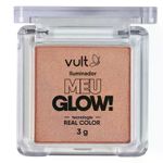 Iluminador Facial Em Pó Compacto Meu Glow Vult - Champagne