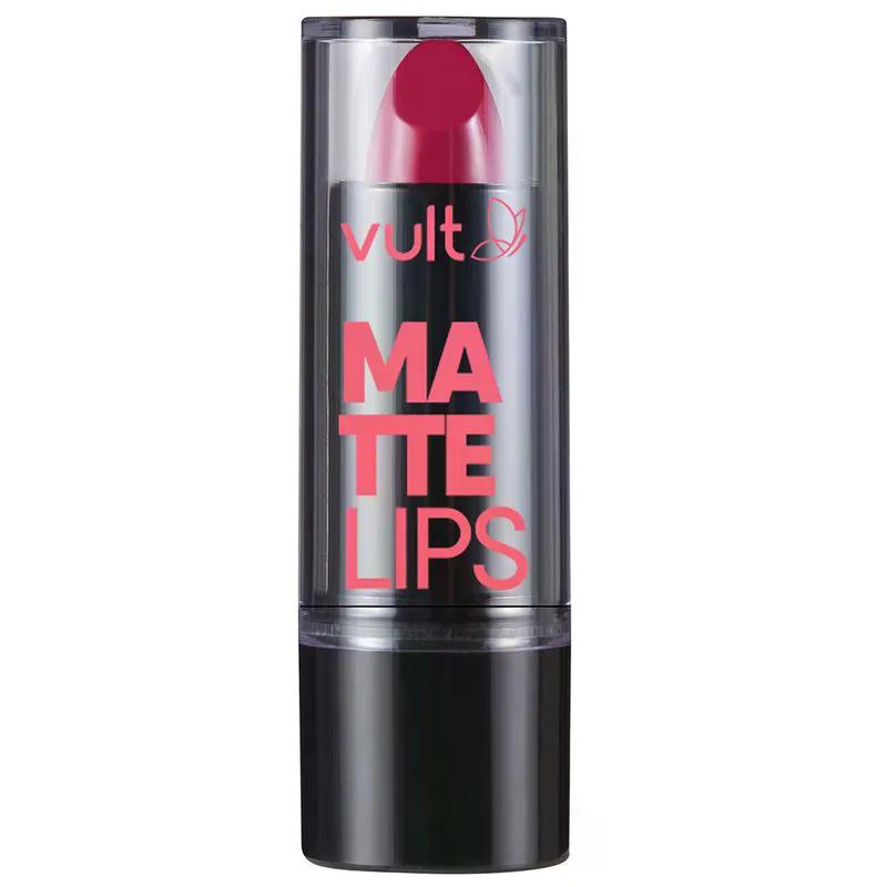 Batom Matte Lips Vermelho Carmim Vult 3,8g