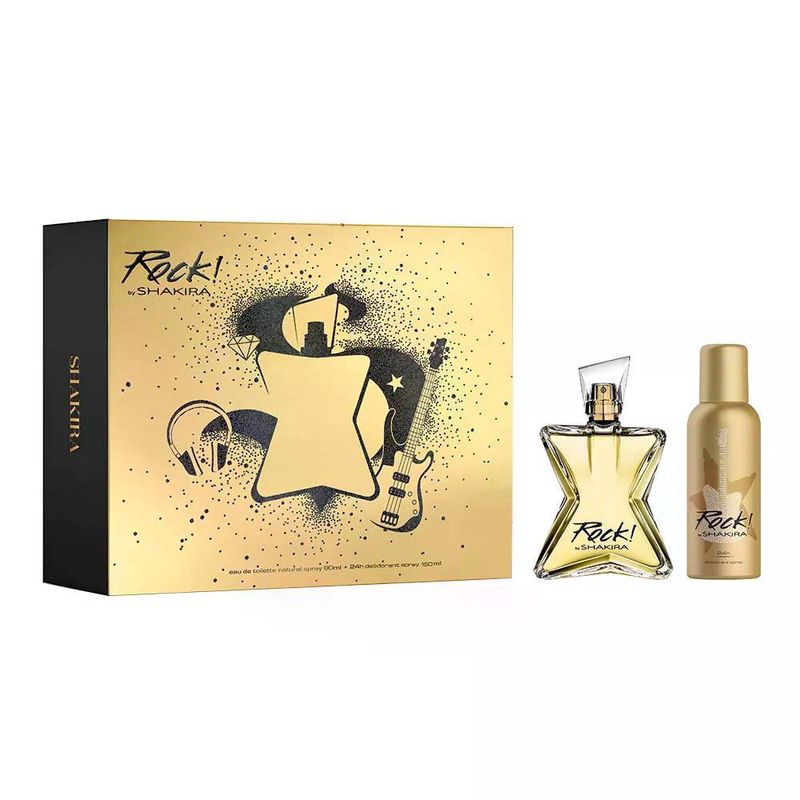 Kit Perfume Rock By Shakira Eau De Toilette Feminino Shakira 80ml + Desodorante 150ml
