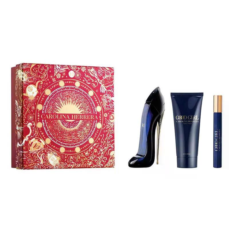 Kit Perfume Good Girl Eau De Parfum Feminino Carolina Herrera 80ml + 10ml + Loção Corporal