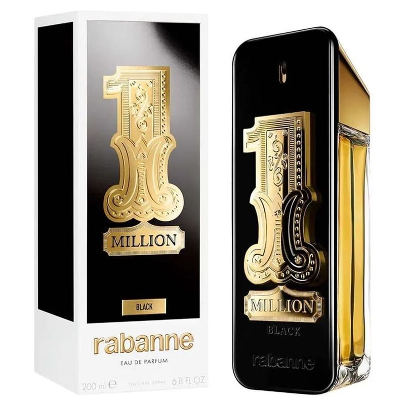 Perfume 1 Million Black Eau de Parfum Masculino Rabanne 200ml