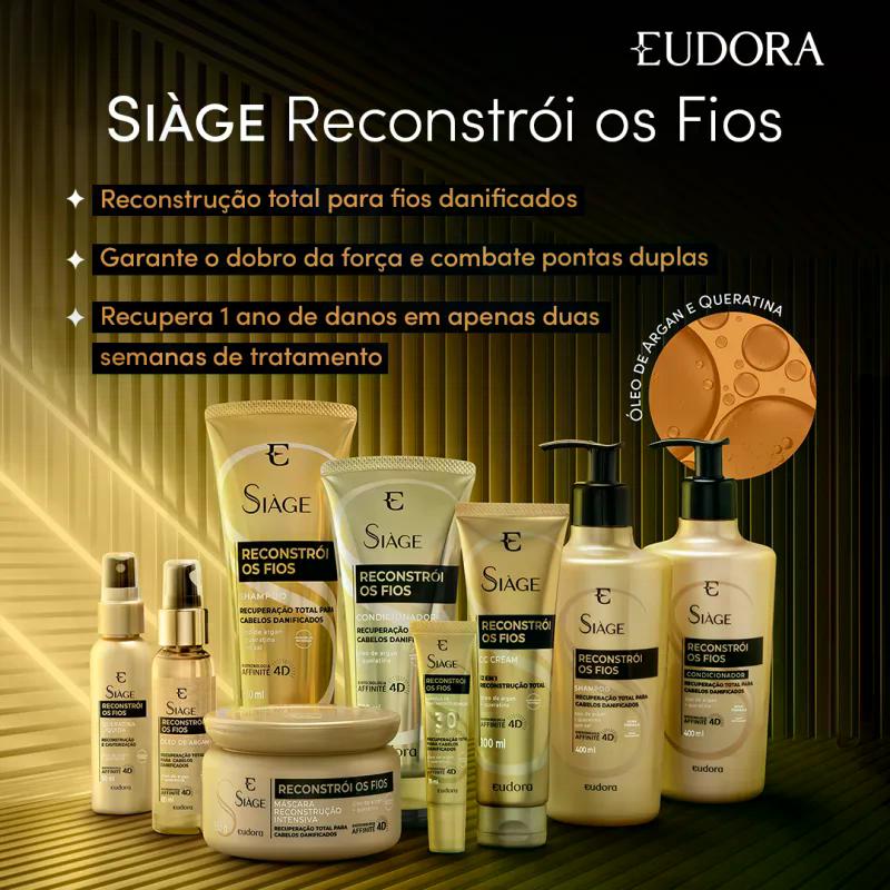 Condicionador Reconstrói os Fios Eudora Siàge 200ml