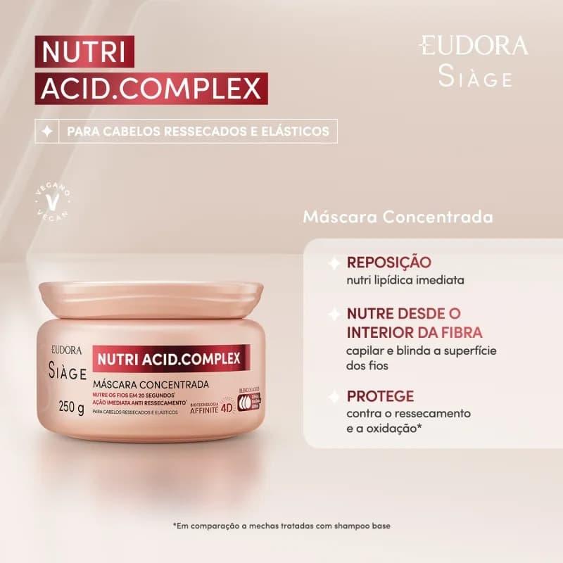 Máscara Capilar Concentrada Eudora Siàge Nutri AcidComplex 250g