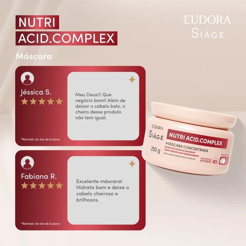 Máscara Capilar Concentrada Eudora Siàge Nutri AcidComplex 250g