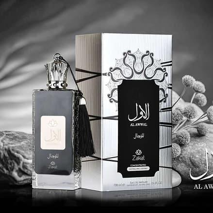 Perfume Al Awwal Gris Negro Eau De Parfum Masculino Zakat 100ml