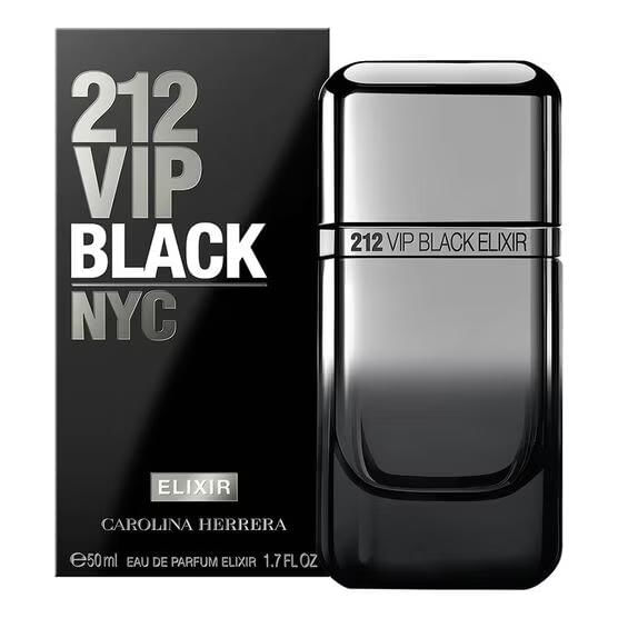 Perfume 212 Vip Black Elixir Eau de Parfum Masculino Carolina Herrera 50ml
