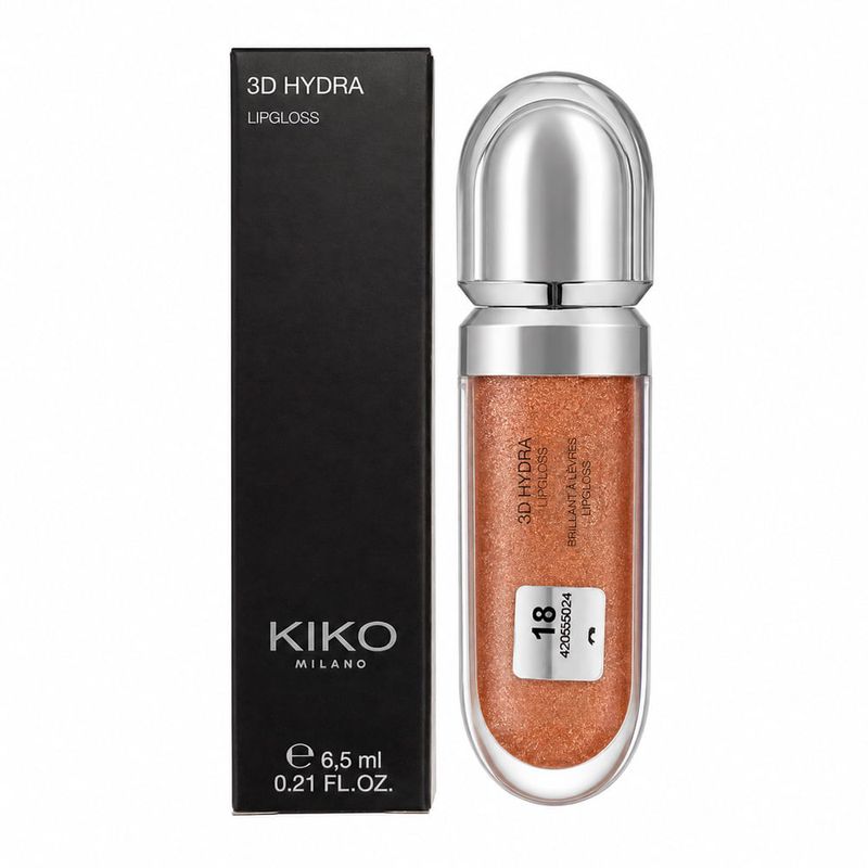 KIKO Milano 3D Hydra Lipgloss - Gloss Labial Cor 18 Golden Sparkle 6,5ml