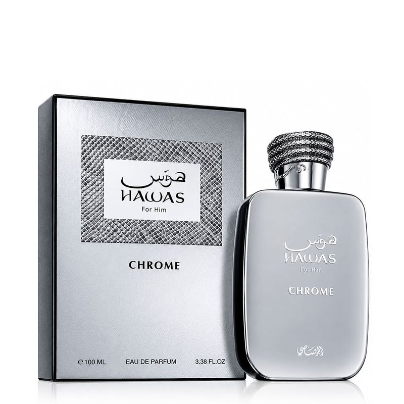 Rasasi Hawas Chrome for Him Eau de Parfum - Perfume Masculino 100ml