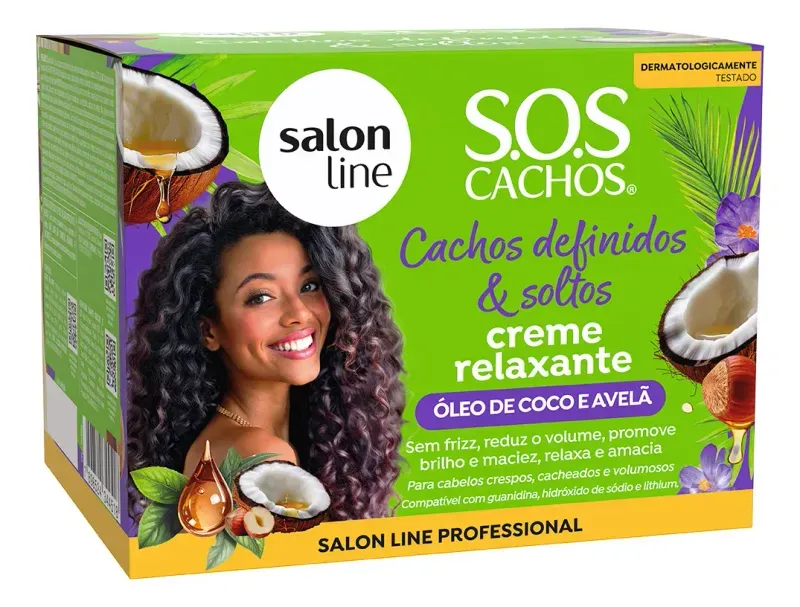 Creme Relaxante Cachos Coco e Avelã 218g Salon Line