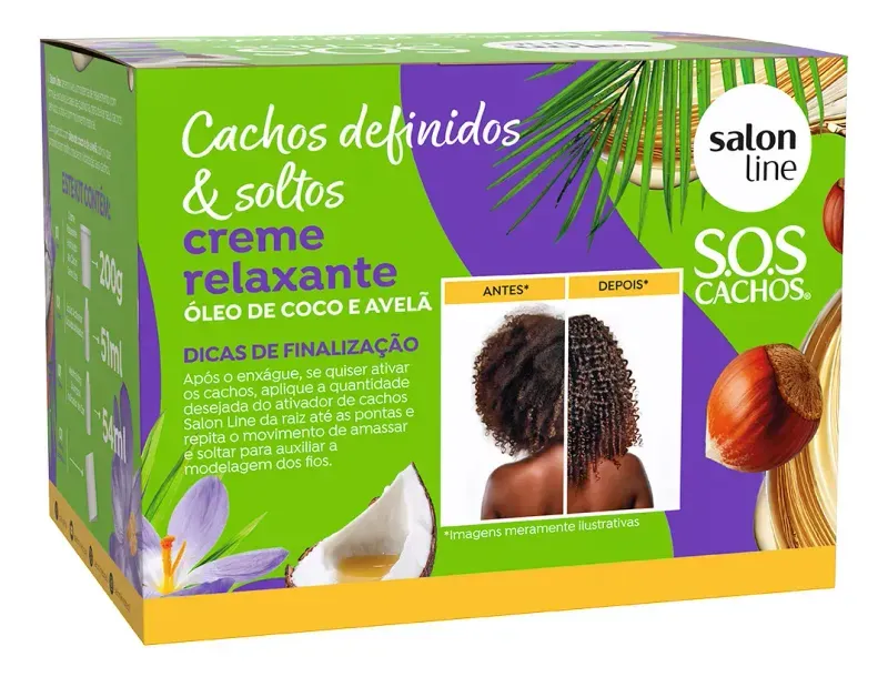 Creme Relaxante Cachos Coco e Avelã 218g Salon Line
