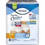 Roupa Íntima Descartável Unissex Pants Tena Confort P/M Pacote 8 Unidades