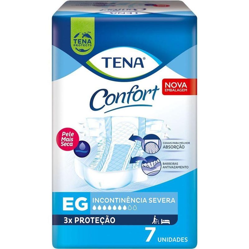 Fralda Geriátrica Tena Confort EG - 7 Unidades