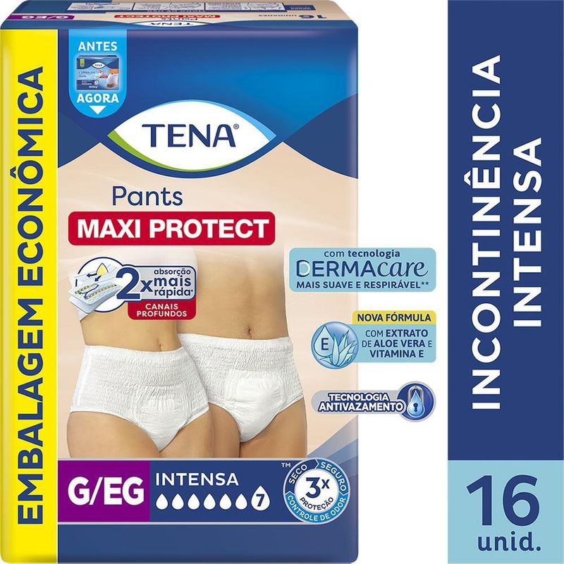 Roupa Íntima Tena Pants Dermacare G/EG - 16 Unidades