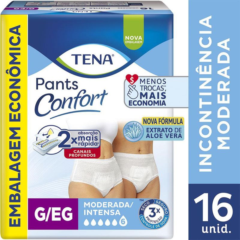 Roupa Íntima Tena Pants Confort G/EG - 16 Unidades