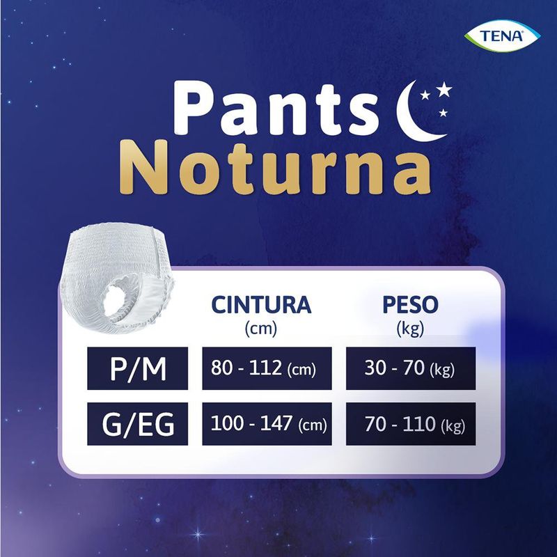 Roupa Íntima Tena Pants Noturna G/EG - 24 Unidades