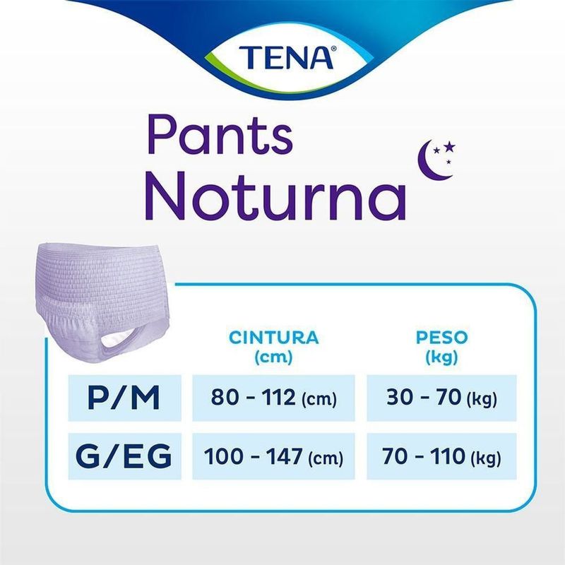 Roupa Íntima Pants Tena Noturna P/M - 24 Unidades