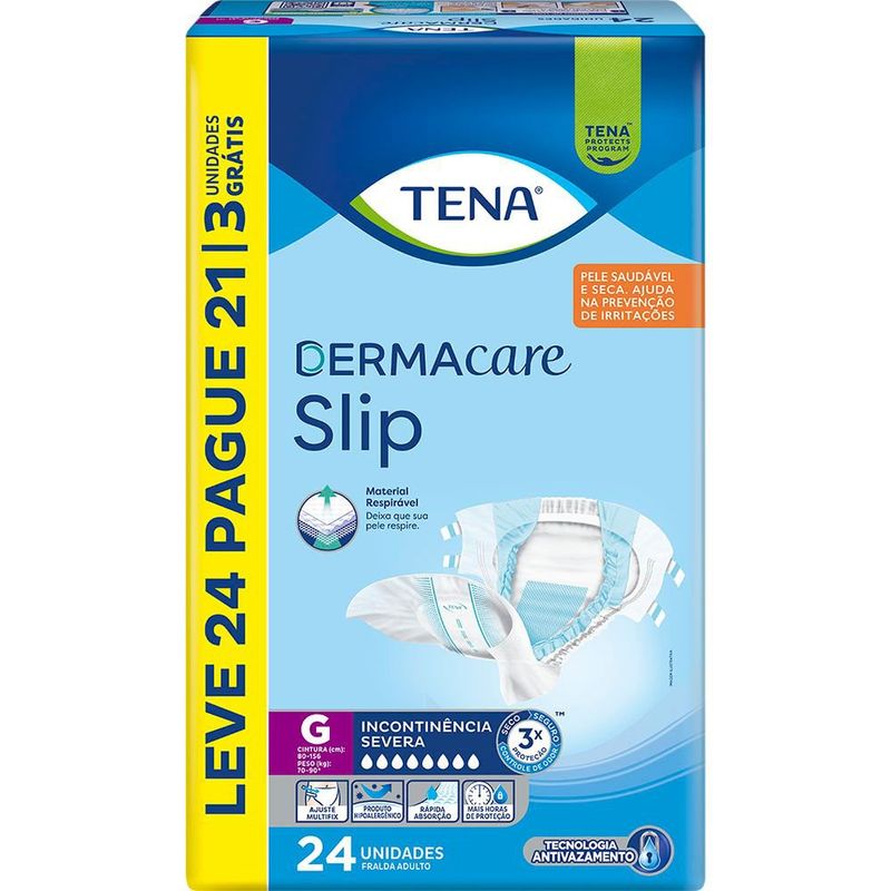 Fralda para adulto TENA Dermacare Slip G 24 Unidades