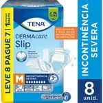 Fralda Adulto Tena Slip Dermacare M Leve 8 Pague 7 Unidades