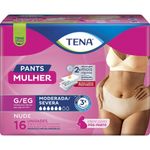 Roupa Íntima Descartável Nude Pants Tena Mulher G/EG - 16 Unidades