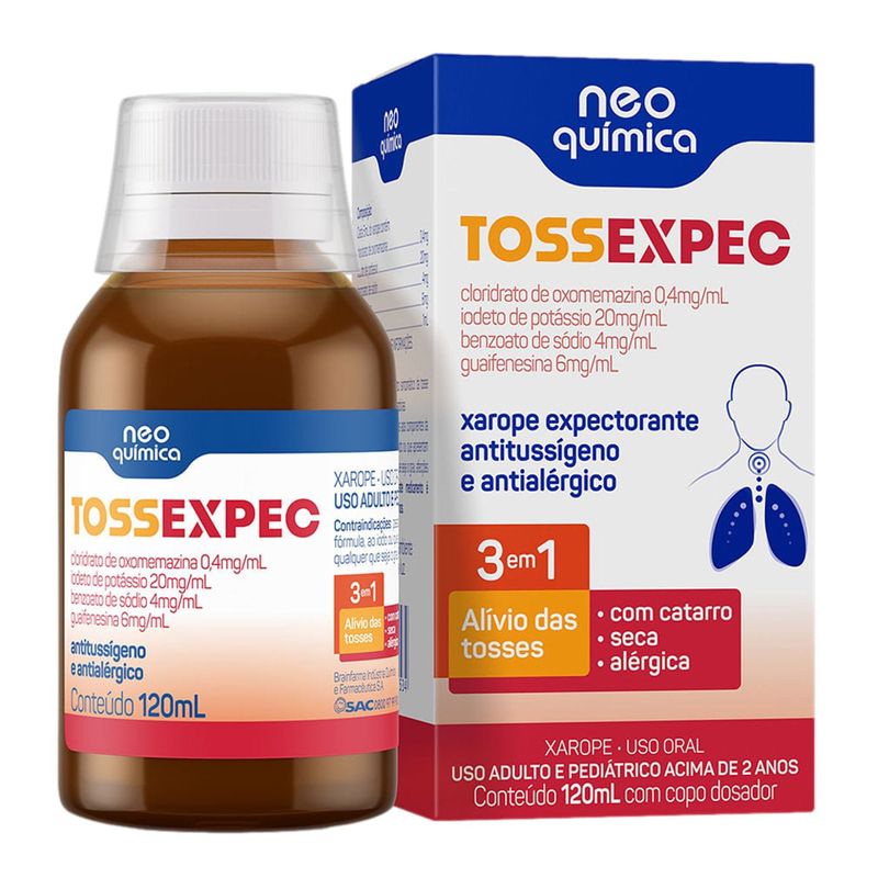 Tossexpec Xarope Expectorante Neo Química - 120ml