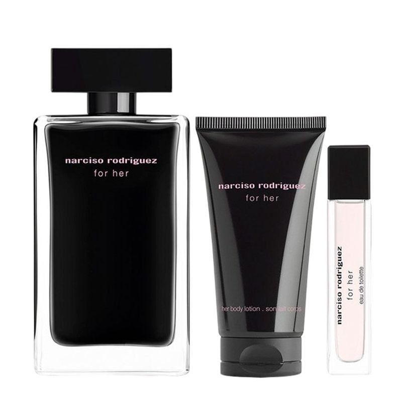 Kit Narciso Rodriguez For Her Feminino - Eau de Toilette 100ml + 10ml + Body Lotion 50ml