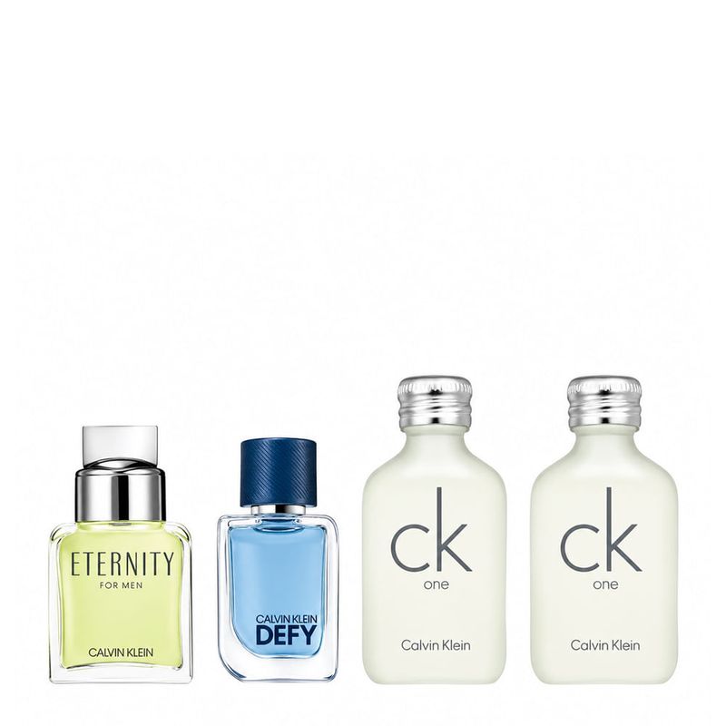 Kit Calvin Klein Masculino - Eau de Toilette Defy 5ml + Eternity 10ml + CK One 2x10ml