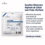 Curativo Silvercare Alginato Cálcio Prata 15x15cm - unidade