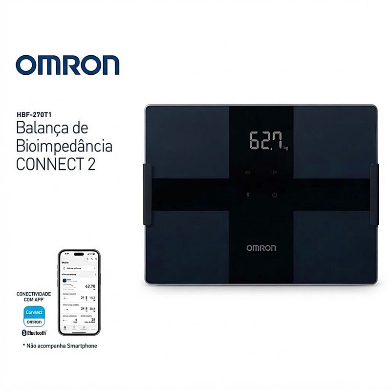 Balanca Digital de Bioimpedancia Omron CONNECT 2 HBF-270T1