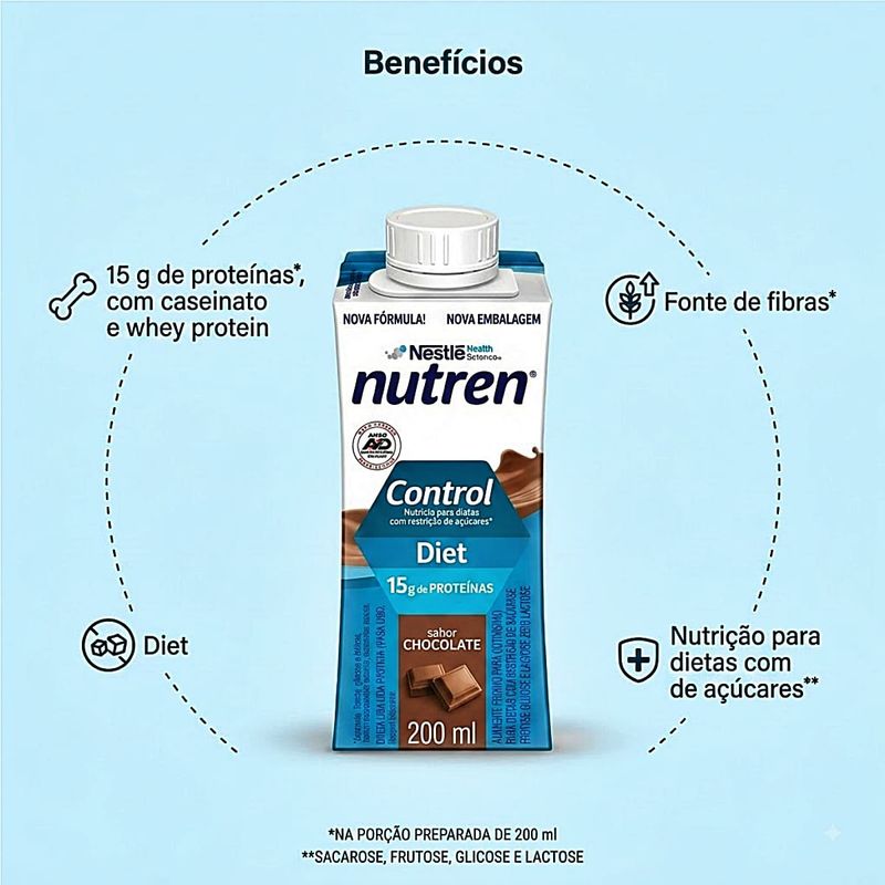 Suplemento Alimentar Nutren Control Chocolate 200ml