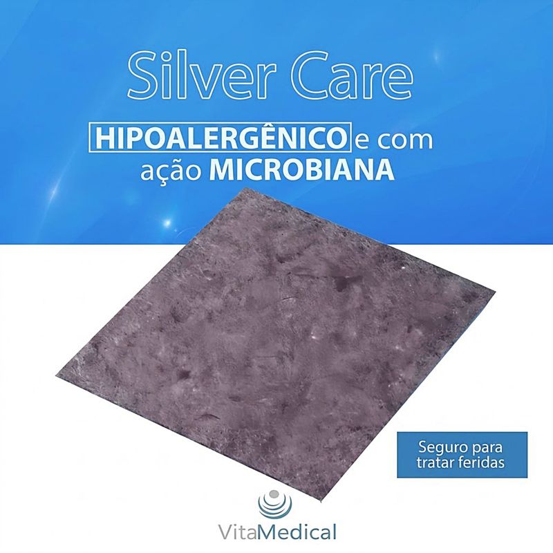 Curativo Silvercare Alginato Cálcio Prata 10x10cm - unidade
