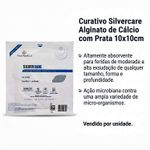 Curativo Silvercare Alginato Cálcio Prata 10x10cm - unidade