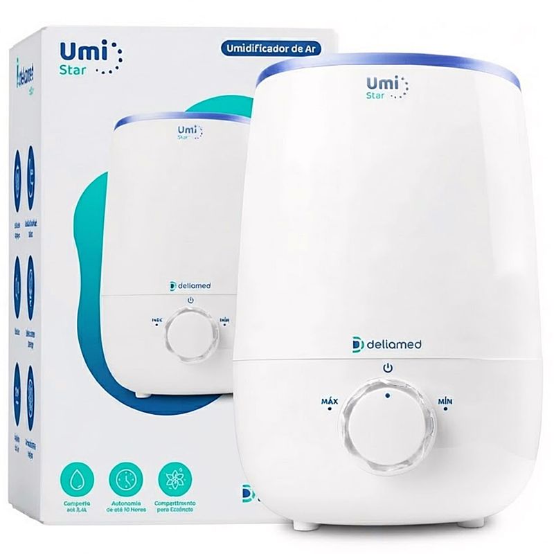 Umidificador de Ar Ultrassônico Umi Star Dellamed 3,4 Litros