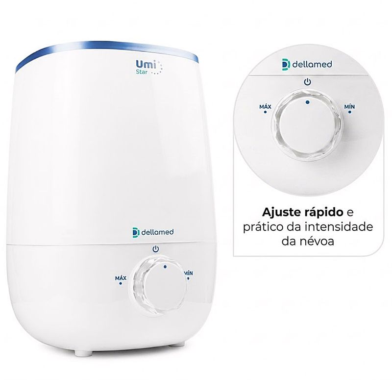 Umidificador de Ar Ultrassônico Umi Star Dellamed 3,4 Litros
