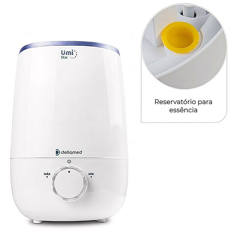 Umidificador de Ar Ultrassônico Umi Star Dellamed 3,4 Litros