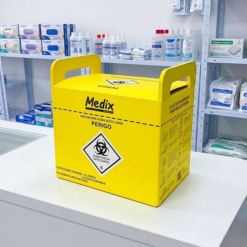 Coletor Material Perfurocortante Premium 13 Litros - unidade
