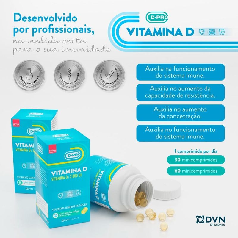 Vitamina D 2000UI Minic??psulas softgel 60 c??psulas - DPRO