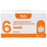 Agulha para Caneta de Insulina Slim Comfort 6mm 100 unidades