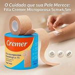 Fita Microporosa Cremer Bege 5cmx45m - unidade