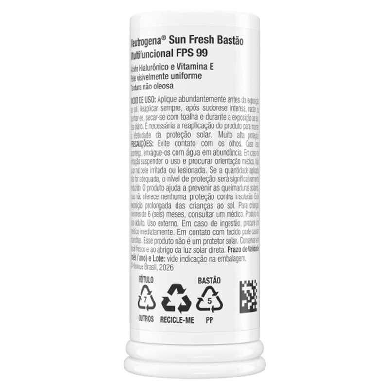 Neutrogena Sun Fresh Bastão Efeito Make-Up Fps 99 Cor 3.0 14g