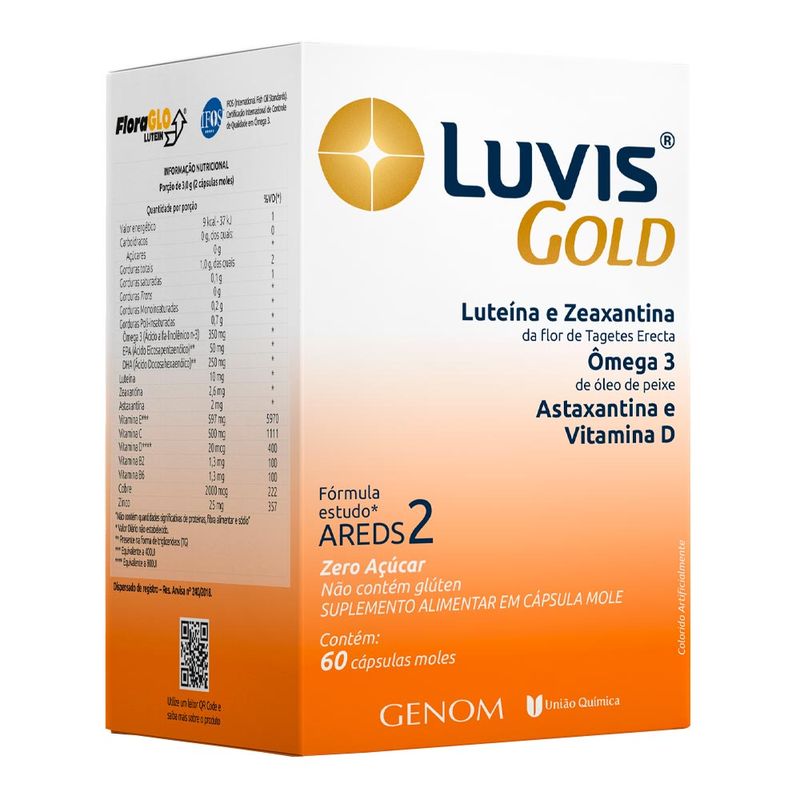 Luvis Gold Suplemento Alimentar Genom 60 Cápsulas 2