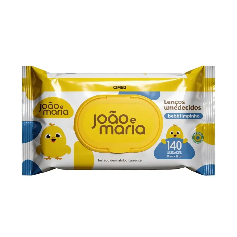 Lenço Umedecido Joao e Maria 140 Unidades